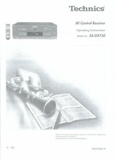 Technics Bedienungsanleitung für SA-DX 750 englisch Copy