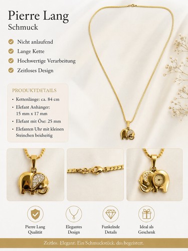 Pierre lang gold kette mit - pierre,