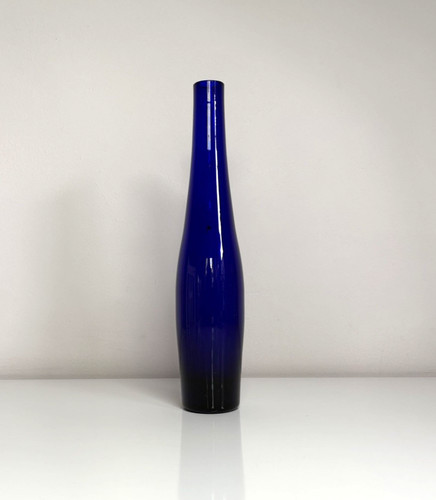 Vintage kobaltblaue glasvase - vintage,