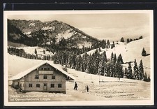 AK Oberstdorf, Skihütte Unterlauchalpe am Fuße des Hochgrat bei Oberstaufen-Ste 