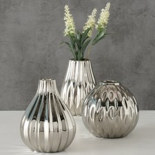 Vase 3er set silber - vase,