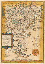 Bistum Fulda Original Kupferstich Landkarte Ortelius 1579