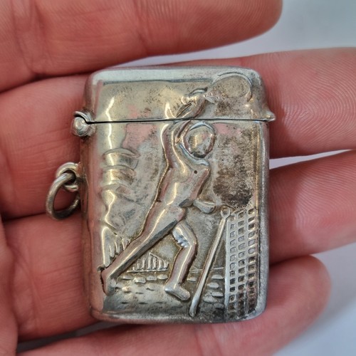 Vintage silber vesta etui - silber,