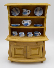 Puppenhaus Möbel mit Geschirr, Buffet (Kredenz) Holz handgefertigt Germany