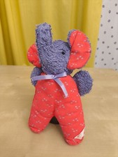 Sigikid Elefant Frottee rot lila Stofftier Kuscheltier Vintage Plüschtier 