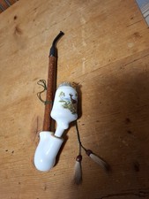 Porzellan Pfeife mit Jagdmotiv Unberaucht