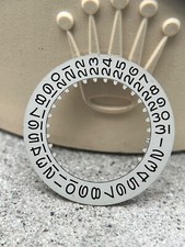 #622 ORIGINAL ROLEX 3035 DATUMSSCHEIBE DATE DISC SILBER OPEN 6 & 9 VINTAGE