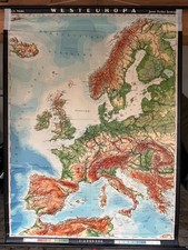 SCHULWANDKARTE Westeuropa XXL