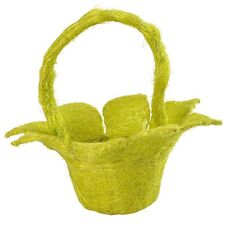 Streukörbchen 'Blume' Sisal für Blumenkinder grün Hochzeit / Osterkorb Ostern