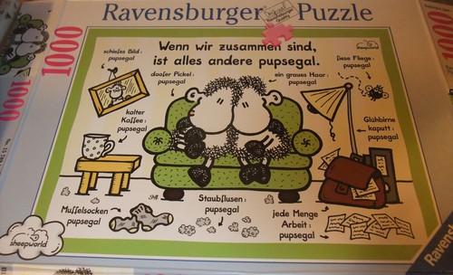 1000 teile sheepworldpuzzle - teile,