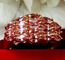 WERTVOLLER 6ct.Padparadscha Saphir-Goldring in 375er GG 3,15gr.Gr.17❤️❤️❤️