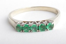 Smaragd Ring 585 14K Gelb Gold Gr. 55 .