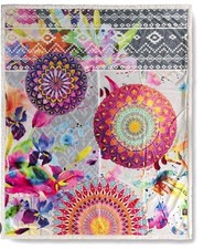 Kuscheldecke, bunt, HIP Plaid Mandala 130*160 cm, wie neu, 2 Seiten