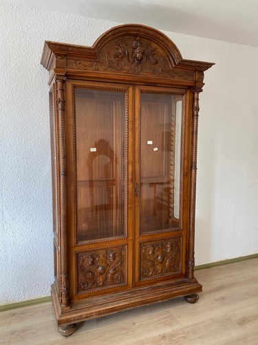 Antik vitrinenschrank nussbaum - antik,