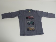 Frugi Langarmshirt/Pullover, Traktor, Biobaumwolle, Grau, Größe 104/110