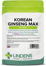 Koreanischer Ginseng Max 3125mg - 90 Tabletten - [Linden 2827]