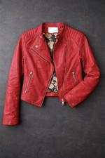 Rote lederjacke bikerjacke - rote, lederjacke/bikerjacke