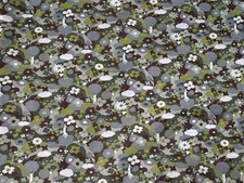 Surrealer Retro Blumen Stoff -