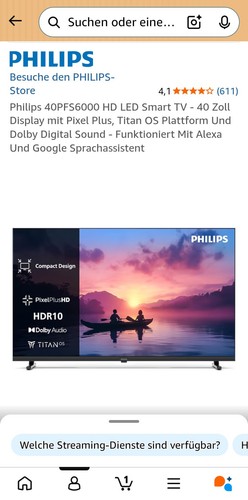 Philips 40pfs6000 zoll led - zoll,