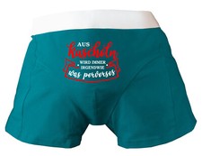 Herren Boxershort bedruckt mit "Aus kuscheln wird immer etwas perverses"