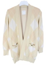 Sandro Pullover Damen Klein Strickjacke Jacquard Aufdruck Wolle Kaschmir Blend