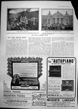 Antiker Druck Pariser Autosalon Stände Eingang Autopiano Kastner & Co 1905 20.