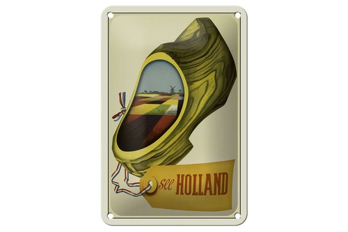 Blechschild reise 12x18 - cm, see