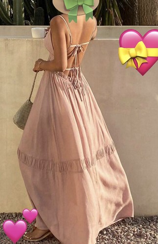 Langes maxikleid puderrosa - maxikleid,