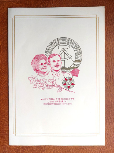 Gedenkblatt ddr valentina - ddr,