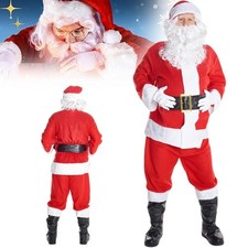Weihnachtsmann Kostüm Herren Weihnachtsmannkostüm mit Weihnachtsmann Mütze Bart