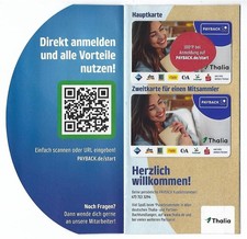 Payback Karte Thalia Starter Set Haupt- und Zusatzkarte 16007154 2 Stück