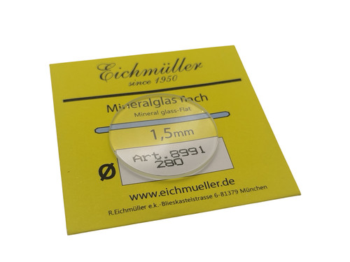 Uhrglas 5mm dicke - 1,5mm, Ø