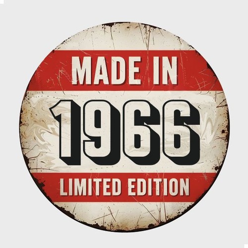 Blechschild rund made 1966 - rund,