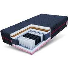 Matratze 140x200 Taschenfederkern 7 Zonen BLACK H3 H4 Visco Latex 22 cm JACQUARD