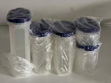 Tupperware Set 5er Eidgenossen blauer Deckel Tupper Vorratsdose Müsli Mehl Neu