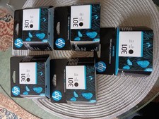 5 Mal HP 301 Original Druckkopf mit Tinte - Schwarz (CH561EE)