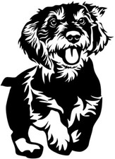 DACKEL Aufkleber - Dackel Autoaufkleber - sticker - Rauhaar Dackel Kontur #50