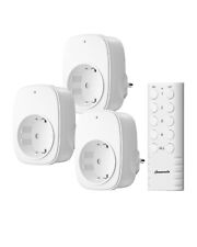 DEWENWILS Funksteckdose mit Fernbedienung, Plug-In Ein/Aus Steckdosen-Set Weiß