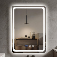 LED Badspiegel mit Uhr Touch