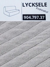 Ikea LYCKSELE Bezug für 2er Bettsofa Knisa hellgrau 904.797.37 Wechselbezug NEU