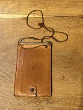 Schöner Leder Brustbeutel Aufklappbar Guter Zustand Reißverschluss Ca. 18x12cm