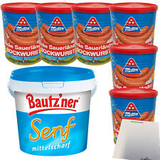 Metten Dicke Sauerländer Bockwurst 6x400g Dose Bautzner Senf mittelscharf 1kg