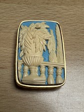 Estee Lauder Florale Kamee blau Solid Perfume Dose Cremeparfum Miniatur leer