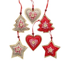 6 STK Anhänger rot braun