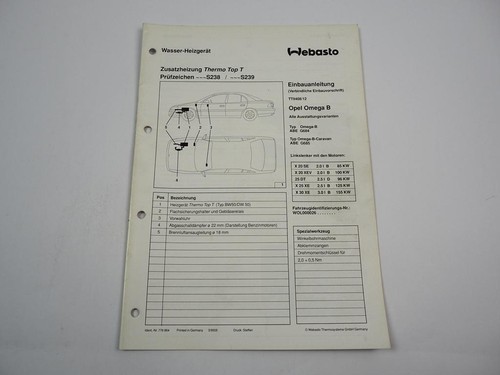Opel omega 5l - 2.0l, 3.0l