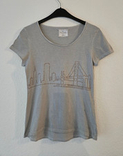 BLUE MOTION Damen T-Shirt Gr. 36/38 grau mit Nieten