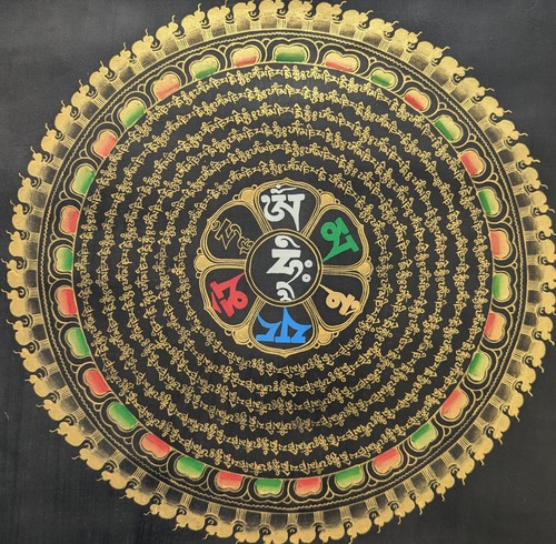 Tibet thangka malerei mantra - tibet.,