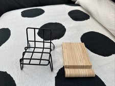 Zwei Handy Halterung Kochbuch Noten Bücher Ikea Holz Und Metall Schwarz