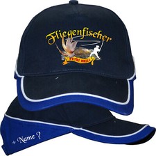 Fliegenfischen Fliegenfischer Fliegenköder Kappe Basecap Hut Anglerhut Mütze 33