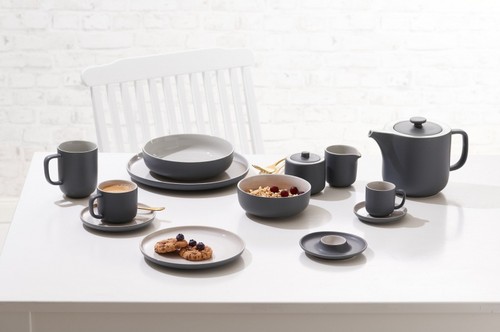 Eierteller 6er set jasper grau - set,